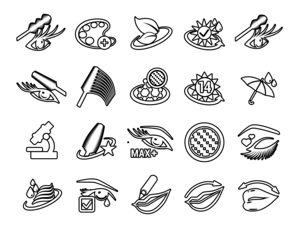 Vector Grafische Set Iconen Cosmetologie Concept Illustratie Voor Website App — Stockvector