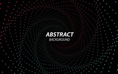 Dijital Vektör Arkaplanı. Dalga Çizgileri ve Noktaları olan Teknoloji Fraktal. Fütürist stil. Büyük Veri Akımı Görselleştirme. Soyut Radyal Tünel Konsepti. Alanın Derinliğinin Efekti