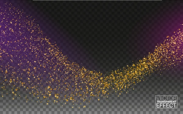 Paillettes Onde Fond Abstrait Magie Scintillante Étoile Poussière Piste Particules — Image vectorielle