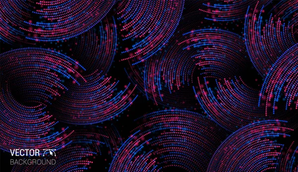 Schallwellen Oszillierendes Dunkelviolettes Blaues Licht Wave Abstrakte Technologie Textur Hintergrund — Stockvektor
