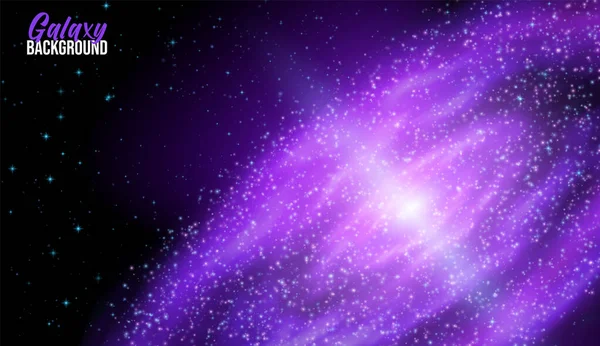 Галактика Космосе Вселенские Звезды Туманность Векторный Фон — стоковый вектор