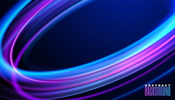 Abstract Beweging Licht Effect. Futuristische Speed line Shining Blue Wave. Vectorillustratie. — Stockvector