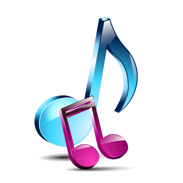 3d music notes
