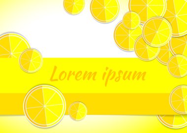 vektör çizimi limon sarı arka meyve