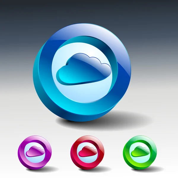 Cloud symbool illustratie pictogram vector teken — Stockvector