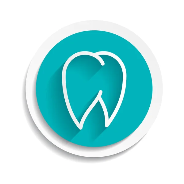 Tooth Icon  vector white dental illustration — Stock Vector