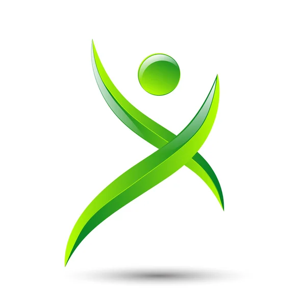 Soyut insan figürleri vektör logo şablonu