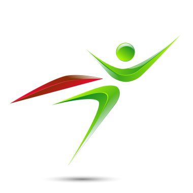 Süper kahraman iş adamı logo uçan