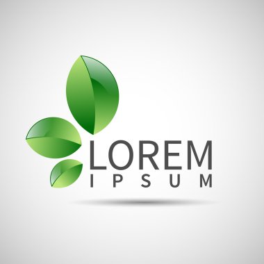 Ekoloji sembolü yaprak vektör soyut bitki