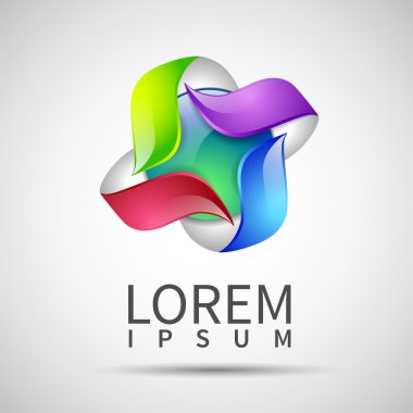 Simgeler soyut ve vektör logolar Küre