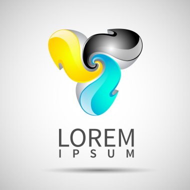 soyut öğe şekil vektör tasarım simgesi