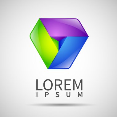 soyut öğe şekil vektör tasarım simgesi