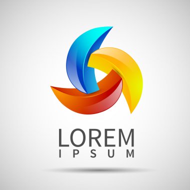 soyut öğe şekil vektör tasarım simgesi