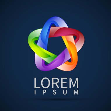 soyut öğe şekil vektör tasarım simgesi