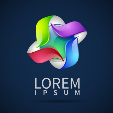 Simgeler soyut ve vektör logolar Küre