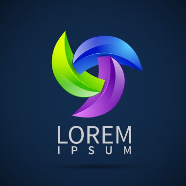 soyut öğe şekil vektör tasarım simgesi