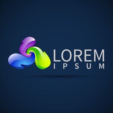 soyut öğe şekil vektör tasarım simgesi