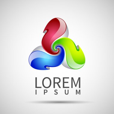 soyut öğe şekil vektör tasarım simgesi