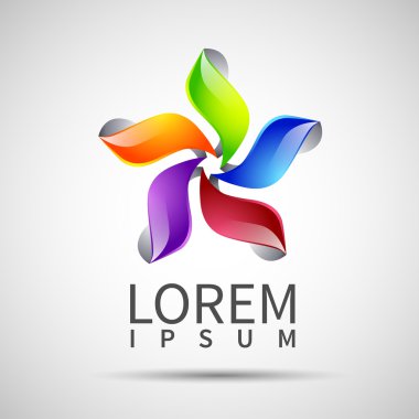 soyut öğe şekil vektör tasarım simgesi