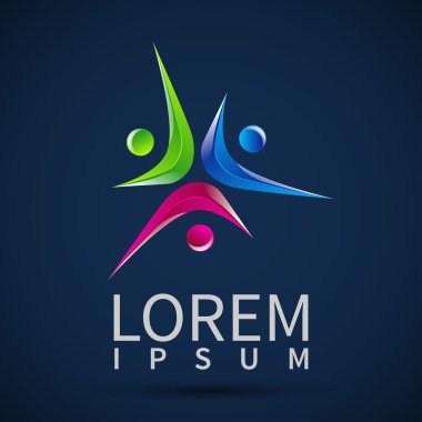 logo öğe soyut insanlar simge tasarım