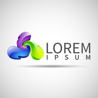 soyut öğe şekil vektör tasarım simgesi