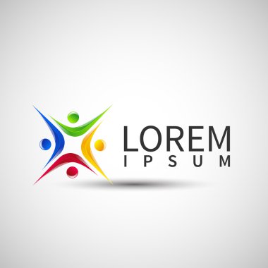 logo öğe soyut insanlar simge tasarım