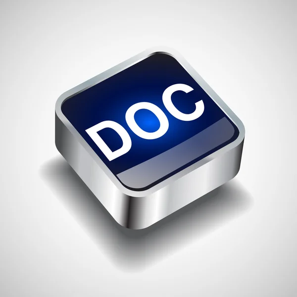 Download doc button. Doc file symbol. — Stock Vector