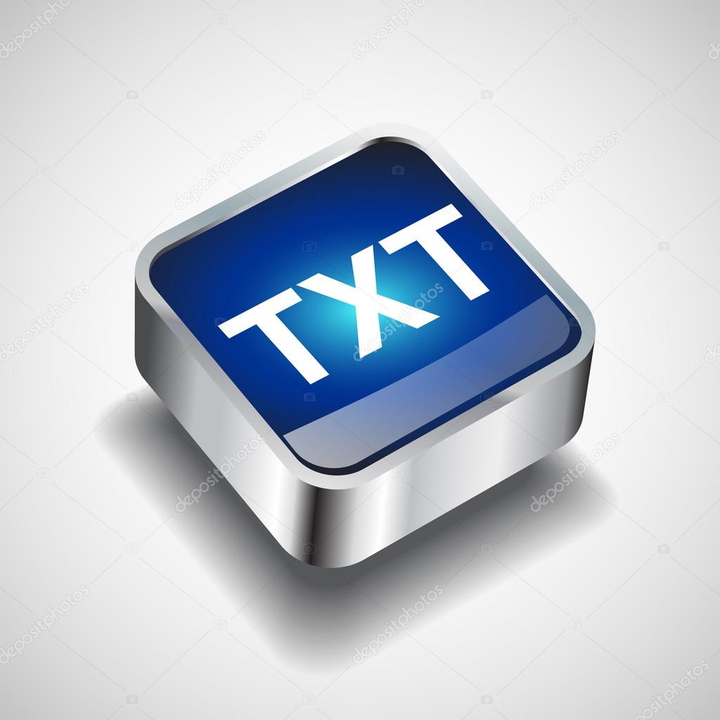 Formato de archivo o icono de archivo extensión Txt para interfaz