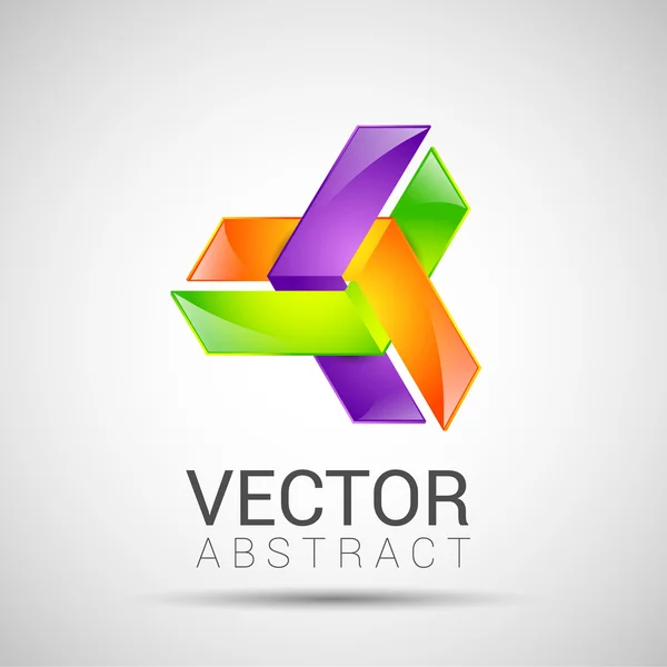 Abstract element shape vector design icon — Stock Vector