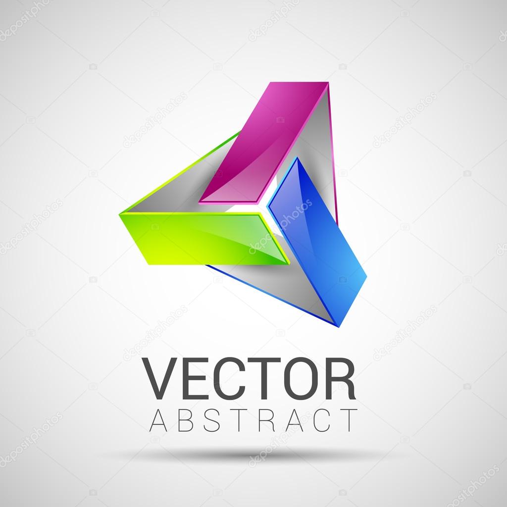 Abstract element shape vector design icon ribbons