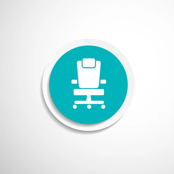 Office chair icon business vector seat shape — Stock Vector