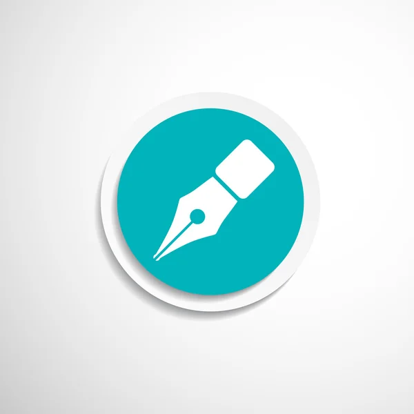 Stilografica penna icona penna business scrivere simbolo — Vettoriale Stock