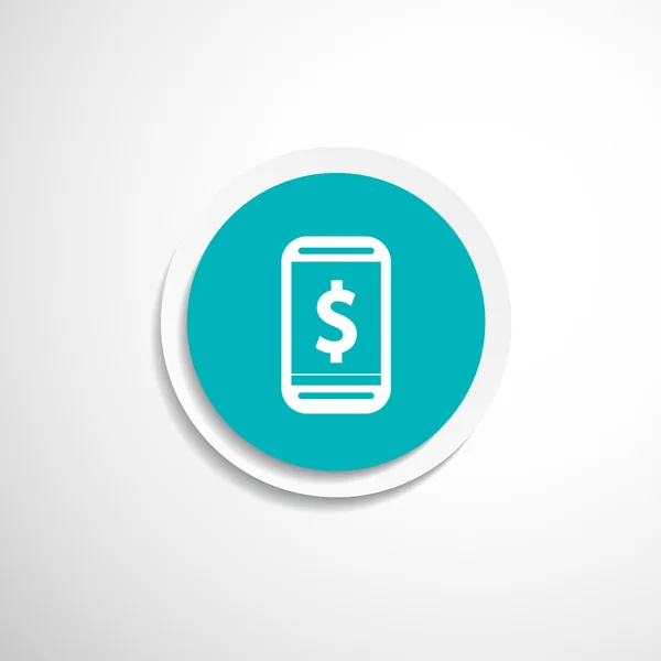 Plan de tarifa telefónica icono de costo gasto de dinero en efectivo financiero — Vector de stock