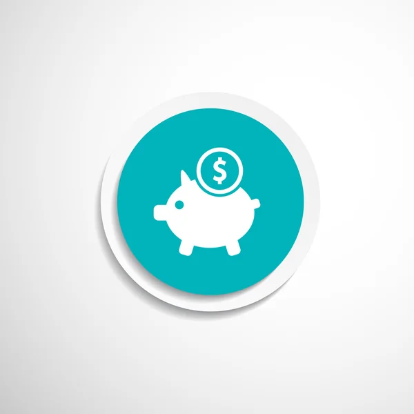 Piggy icono banco economía moneda dinero Piggy ahorros — Vector de stock