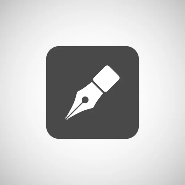 Estilográfica pluma icono pluma negocio escribir símbolo — Vector de stock