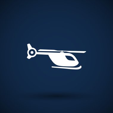 Marker helikopter simge ile göster, vektör