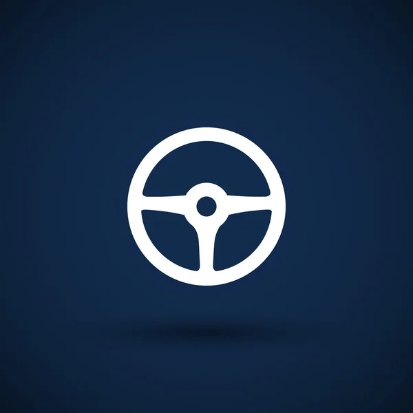 Volante ícone volante carro círculo veículo —  Vetores de Stock