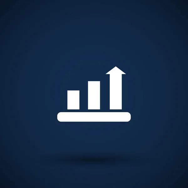Plansza wykres ikona wektor wykres rynku biznesu — Wektor stockowy