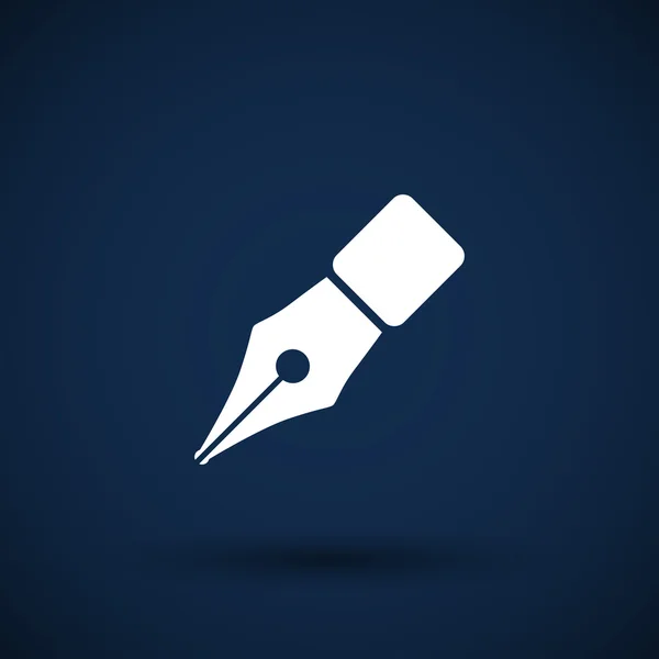 Füllfederhalter Symbol Stift Geschäft schreiben Symbol — Stockvektor