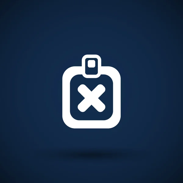 X Mark Icon encuesta plana rechazar lista de verificación — Archivo Imágenes Vectoriales