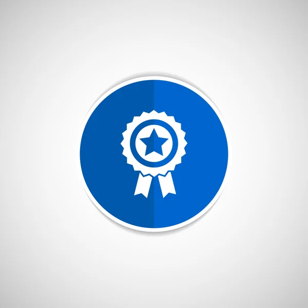 Blue best of badge with ribbon icon award  champion — Stock Vector