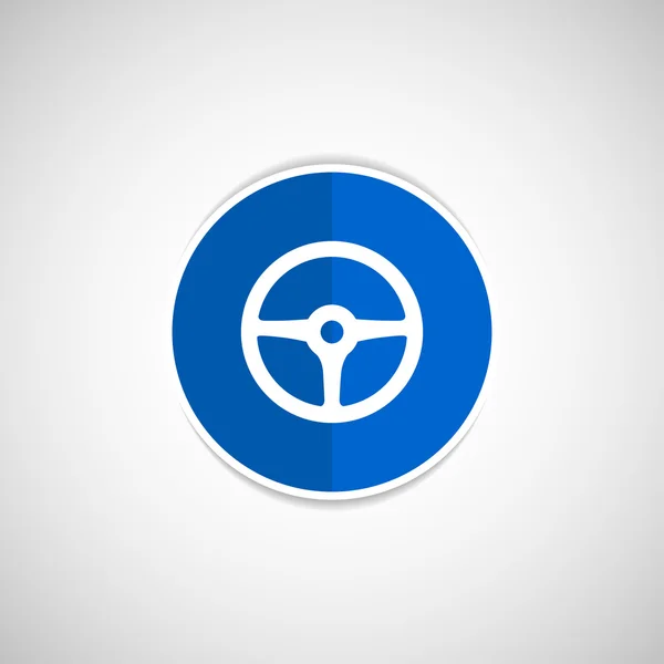 Wheel icon steering car circle vehicle — Stock Vector