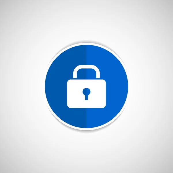 Kék lakat ikon jelszóval védelme kulcsfontosságú blokkolva — Stock Vector