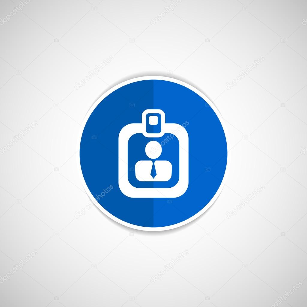 Vector identification card icon  vector profile search 