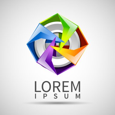 Soyut logo Şablonlar sonsuz şekiller kare simgeler