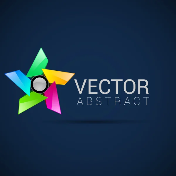 Logotypen form set, 3d stil element design abstrakt vektorform — Stock vektor