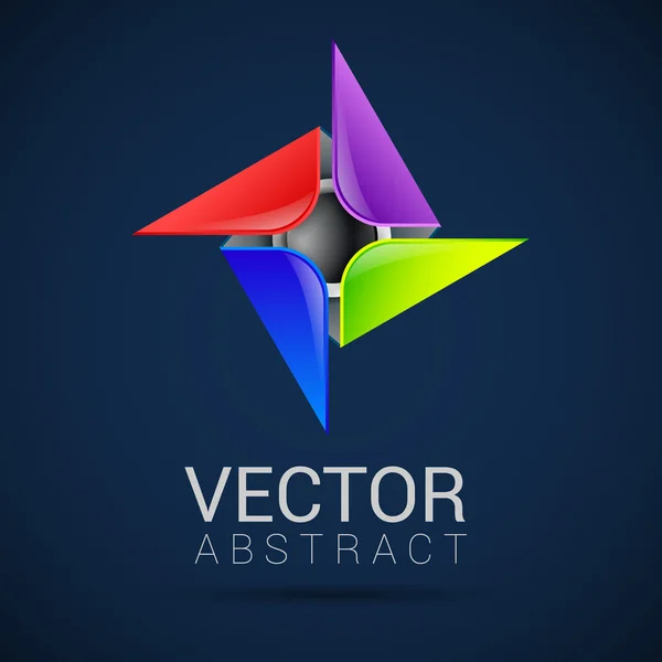 Abstrakt logotyp mallar oändliga former fyrkantiga ikoner — Stock vektor