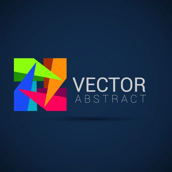 Logotypen form set, 3d stil element design abstrakt vektorform — Stock vektor