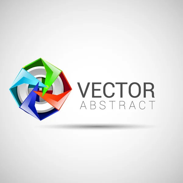 Forma abstracta, diseño de vectores eps10 color abstracto icono verde signo círculo gráfico — Vector de stock