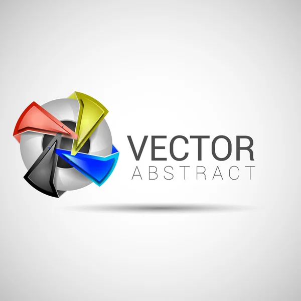 Forma abstracta, diseño de vectores eps10 color abstracto icono verde signo círculo gráfico — Vector de stock